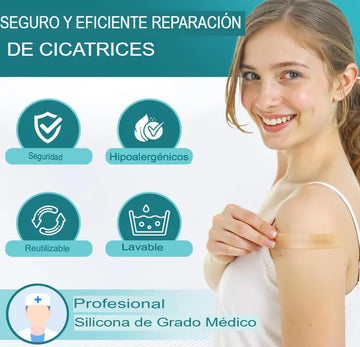 Parche cinta Silicona Eliminación de Cicatrices Adhesivo