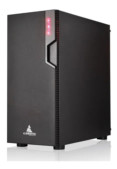 Chasis Iceberg Glacius V2 Vidrio Templado Color+ 1 Fan Rojo Negro