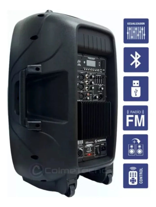 Cabina De Sonido 15 Pulgadas Profesional Activa Sonivox 120w