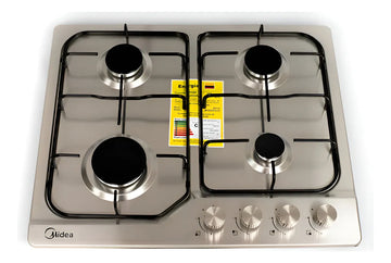 Cubierta Midea Mtga24f2eas Gas Natural 60cm 4 Puestos Gris