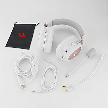 Auriculares Gamer Redragon Zeus H510w White Color Blanco