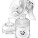 Extractor De Leche Manual + Pezoneras Par Con Cajita