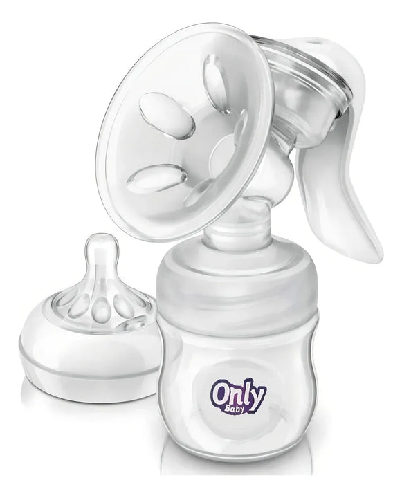 Extractor De Leche Manual + Pezoneras Par Con Cajita