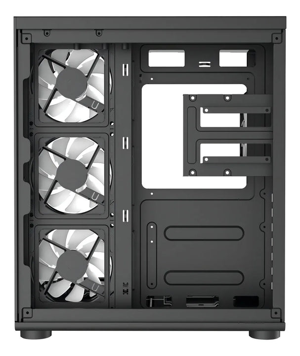 Chasis Gamer Iceberg Crystal Cube S Black 6 Fans Argb