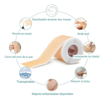 Parche cinta Silicona Eliminación de Cicatrices Adhesivo