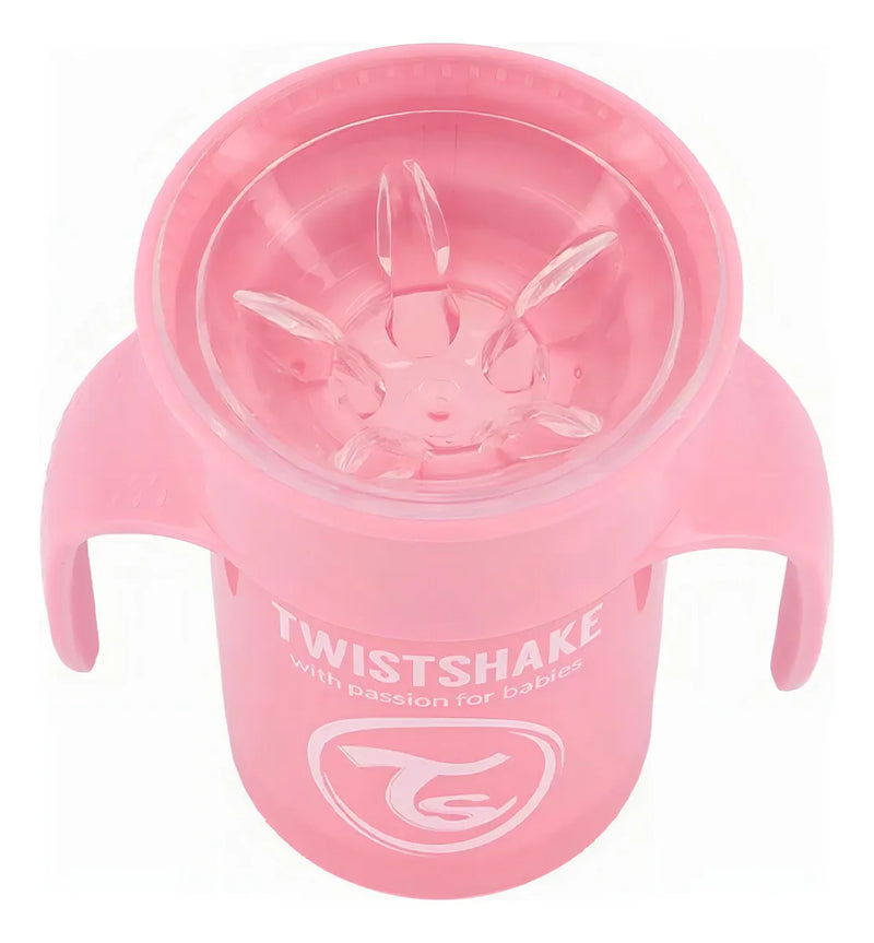 Vaso 360 Twistshake - Vaso De Entrenamiento Niños 230 Ml Color Rosa pastel Liso