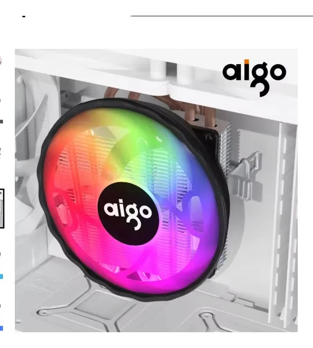 Aigo Ice400x 4 Tubos De Calor Ventilador Enfriador Cpu Rgb Negro
