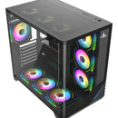 Gabinete Gamer Iceberg Crystal Wave L 7 Ventiladores Argb Negro