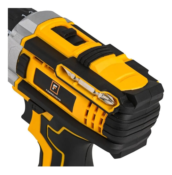 Taladro Destornillador Inalámbrico 12v Ferrenovo Amarillo