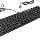 Combo Mouse y teclado Ultradelgado Genius Slimstar C126 Conexion Usb Negro, en español