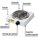 Estufa Eléctrica Portátil Cocina Sobre Mesa Un Puesto Blanco