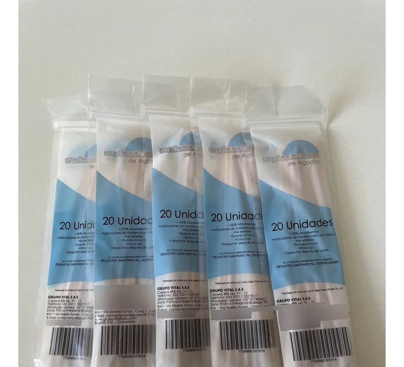 Aplicadores De Madera Con Algodon