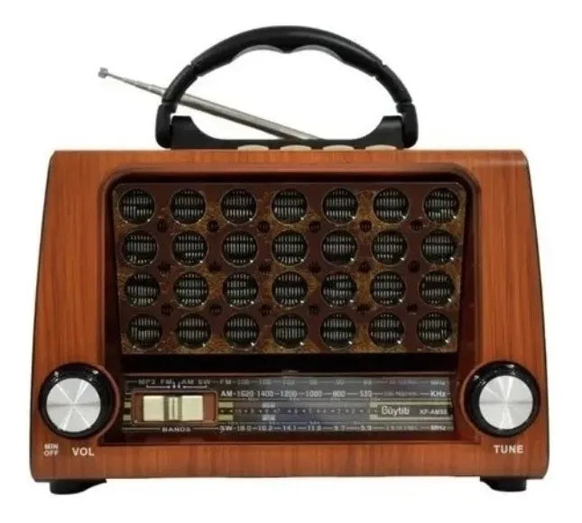 Radio Retro Am Fm Parlante Usb Portátil Bluetooth Recargable