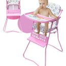 Silla Comedor Bebe Plegable Niño Y Niña Rosa