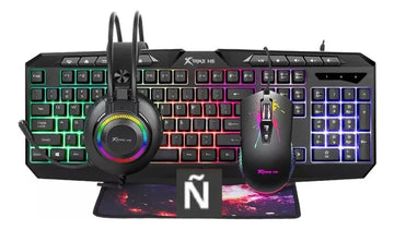Xtr Ike Cmx-410 4 In 1 Gaming Combo Color del teclado Negro