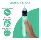 Aspirador Limpieza Nasal Para Bebe Niño Eléctrico Automatico Color Verde claro