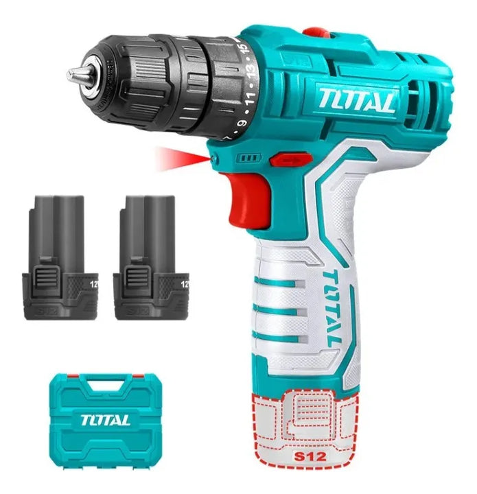 Taladro Inal. 3/8 12v + 2 Bat 1.5 Ah Total Tidli12202 Azul 60 Hz
