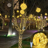 Instalación Lineal New Flash Led Con Destellos 30mt Navideña Cálida