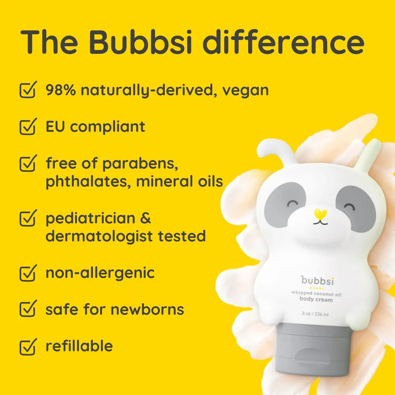 Bubbsi Loción Para Bebés De Aceite De Coco Batido Para Ec.