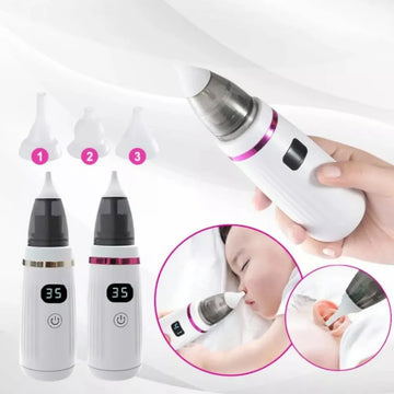 Aspirador Nasal Para Bebés Eléctrico Con Pantalla Digital Blanco