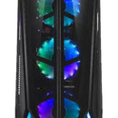 Caja Gabinete Iceberg Crystal Max - 4 Fans + Tira M-rgb Negro