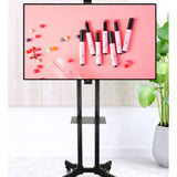 Soporte Tv Pedestal Móvil Con Ruedas Para Tv 32 A 70 Pulgada Negro