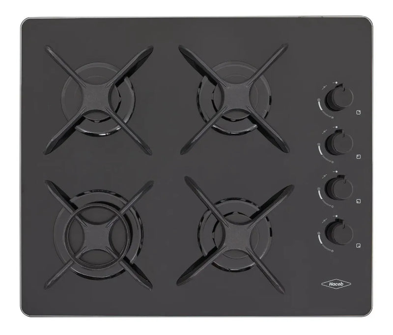 Estufa De Empotrar Cristal 60x43 Cm Gas Natural Haceb Color Negro