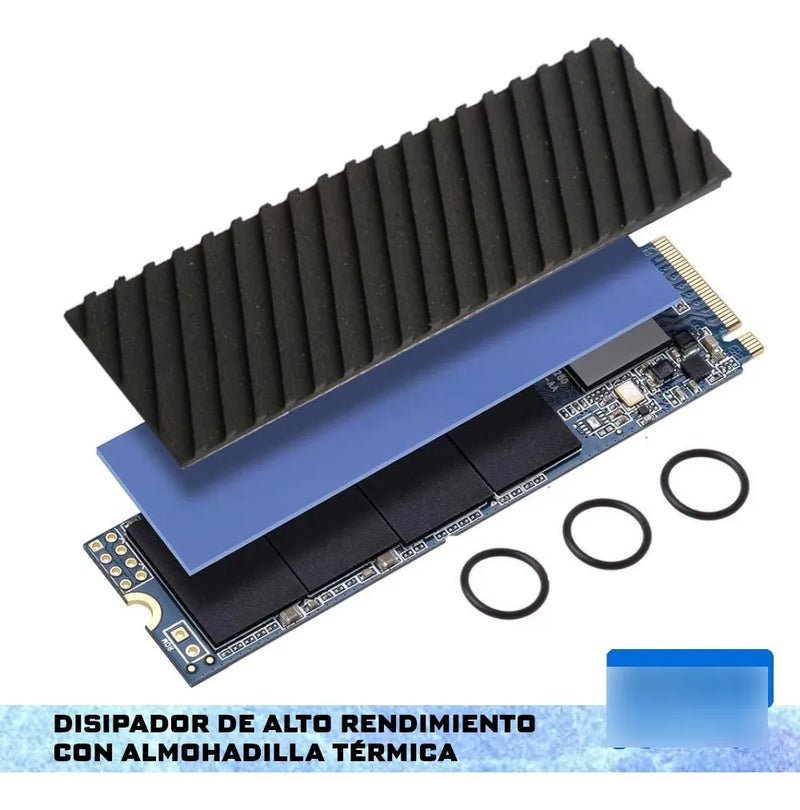 Cooler Disipador Calor M.2 Sata Nvme Cobre Cubierto Grafeno