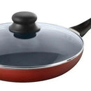 Sarten Ilko Just Cook 24cm Antiadherente Con Tapa De Vidrio Color Rojo