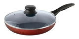 Sarten Ilko Just Cook 24cm Antiadherente Con Tapa De Vidrio Color Rojo