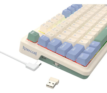 Teclado gamer Redragon ESPAÑOL español latinoamérica color pastel