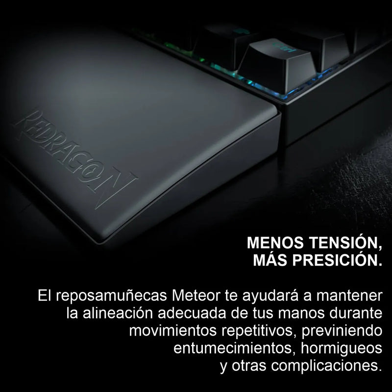 Reposamuñecas Meteor S, Redragon P035 / 60% 28.9x7.3x2cm Negro