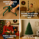 Pino Noruega Árbol De Navidad 1.80m Para Adornos Bolas Luces Verde Claro