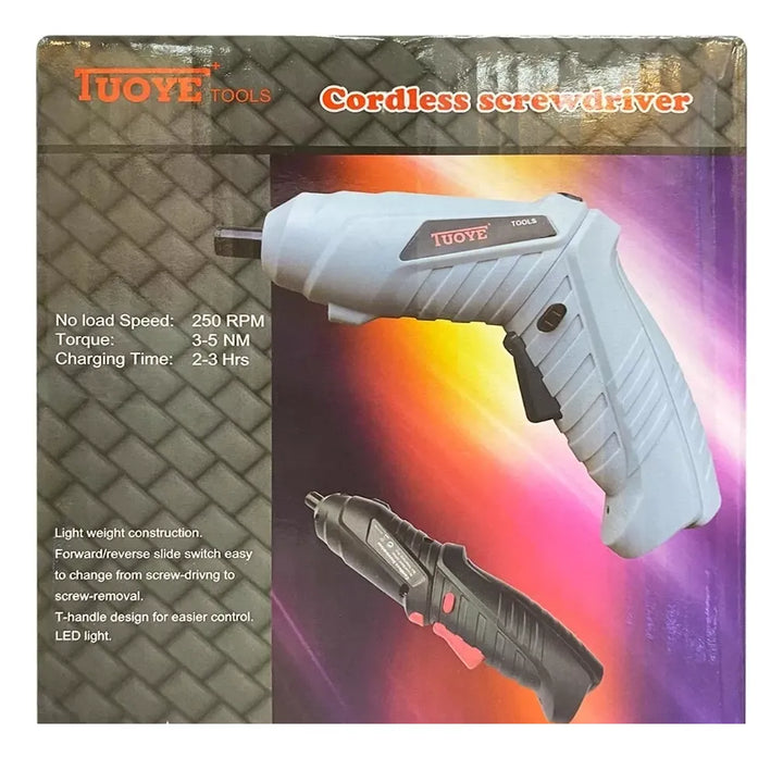 Destornillador Atornillador Electrico Inalambrico Recargable Negro