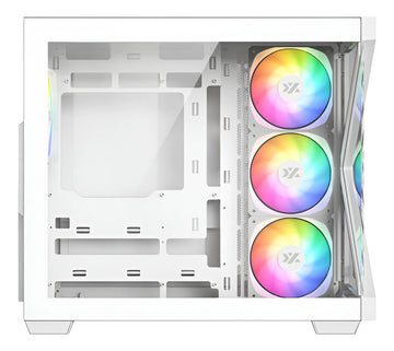 Chasis Gamer Xyz Qubex White | Argb | Atx | 4 Fans | Type C