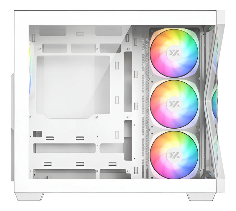 Chasis Gamer Xyz Qubex White | Argb | Atx | 4 Fans | Type C