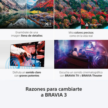 Televisor Sony K-55s30 Bravia 3 4k Hdr Processor X1 Google