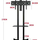 Soporte Tv Base Pedestal Rueda Televisores Móvil De 32 A 70 Color Negro