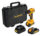 Taladro Percutor Inalamb 1/2 45nm + 2 Bate Brushless Furius Amarillo 50/60