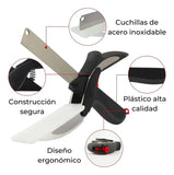 Tijeras Picadoras De Verduras Vegetales Cocina Cortador Negro