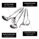 Juego De Utensilios De Cocina De Acero Inoxidable, 5 Piezas Plateado