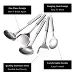 Juego De Utensilios De Cocina De Acero Inoxidable, 5 Piezas Plateado