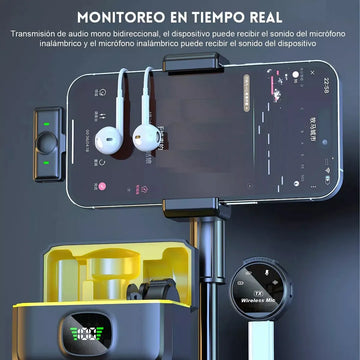 Micrófono Inalámbrico De Solapa Profesional Clip Magnético Para Celular Puerto Usb Tipo C Y Adaptador Para iPhone Lightning, Filtros Antipop, Usb Computadora, Reducción Del Ruido, Estuche De Carga