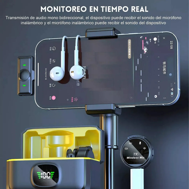 Micrófono Inalámbrico De Solapa Profesional Clip Magnético Para Celular Puerto Usb Tipo C Y Adaptador Para iPhone Lightning, Filtros Antipop, Usb Computadora, Reducción Del Ruido, Estuche De Carga
