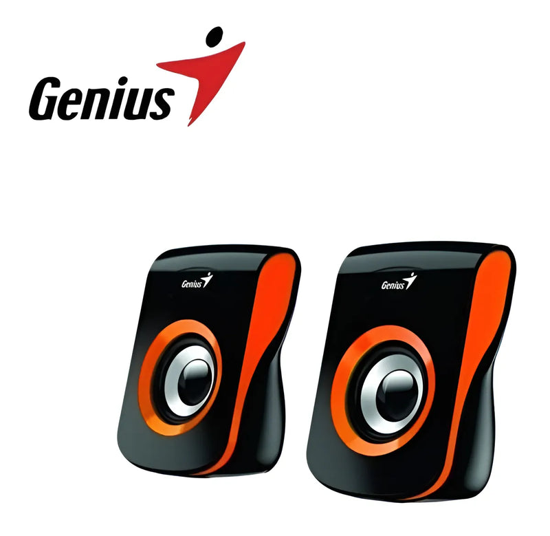 Parlantes Genius Sp-q180 Naranja Usb Jack 3.5mm Audio 6w