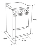 Estufa De Piso Con Horno Abba 4 Pts Gn At 101-6n N Negro