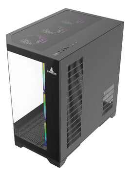 Chasis Iceberg Crystal Edge Negro X7 Fan Argb Maxi Infinity