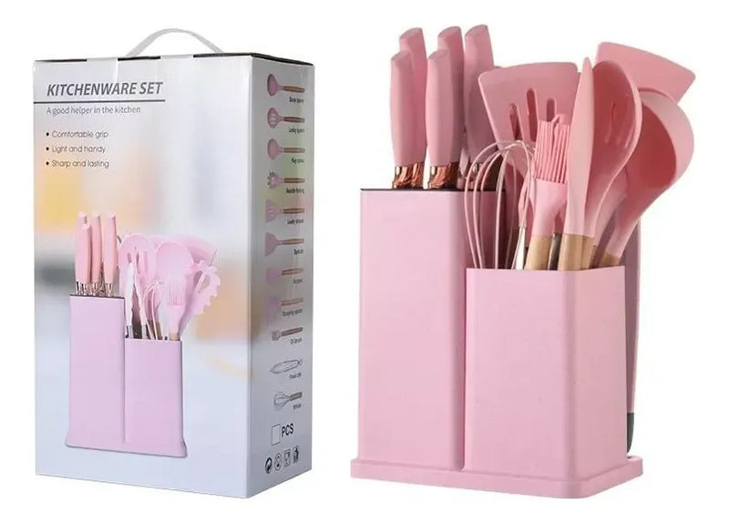 Cucharón de Kitchenware Set 19 19 x pack color rosa