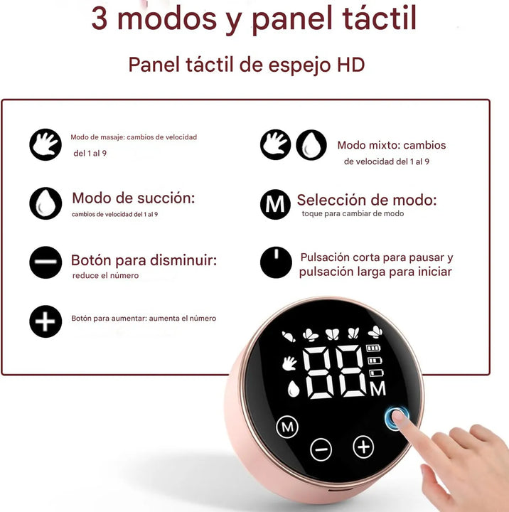 Extractor De Leche Eléctrico Doble 9 Niveles