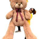 Oso Peluche Gigante 2 Metros Marrón Claro +moño +3 Globos Marrón